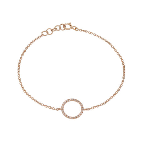 Wire Bubble And Diamonds Chain Bracelet