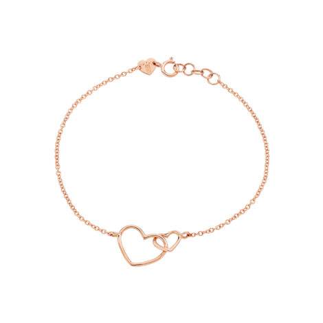 Chain Bracelet With Intertwined Hearts